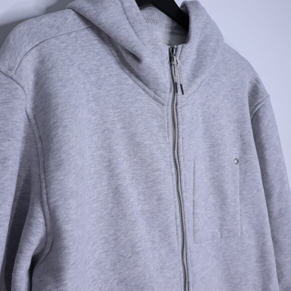 VUORI Seaside Hoodie Light Heather Grey French Terry Full Zip Men's L - Picture 5 of 10